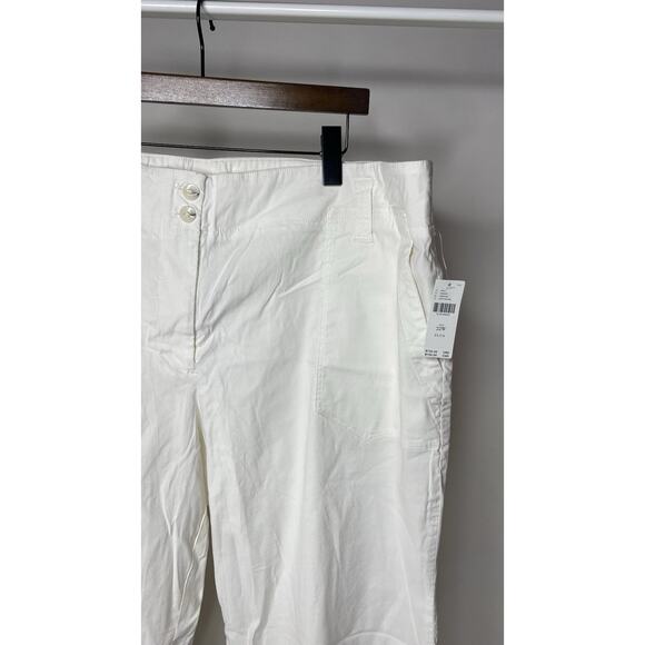 Maeve Anthropologie The Naomi Wide-Leg Flare Pants White Women's Plus 22W NWT - Picture 2 of 10